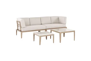 Loungegrupp Beliani Rima III Beige Beige - Hagemøbler & utemiljø - Hagegruppe - Sofagruppe utendørs