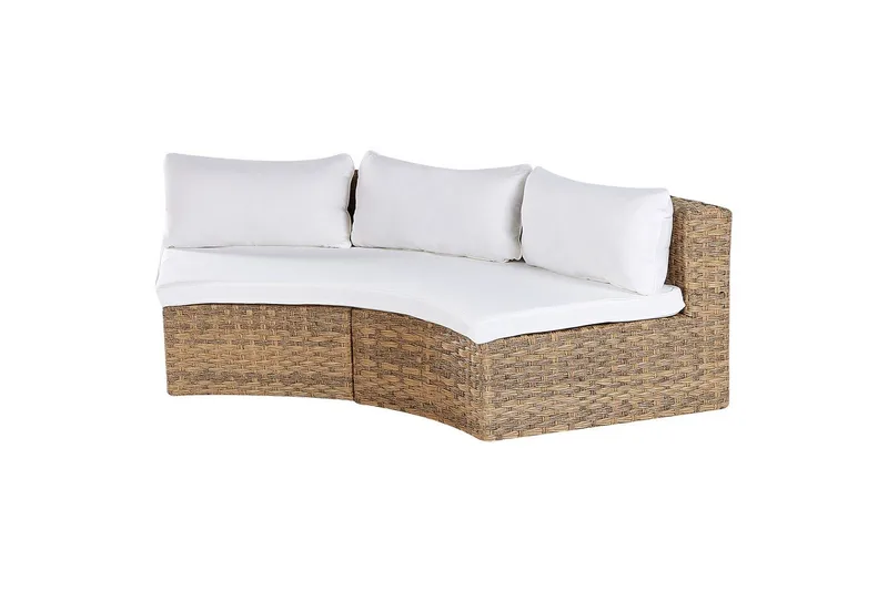 Loungegrupp Beliani Severo Beige/vit Brown||White - Hagemøbler & utemiljø - Hagegruppe - Sofagruppe utendørs