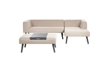 Loungegrupp Beliani Sorrivoli Beige||Grey - Hagemøbler & utemiljø - Hagegruppe - Sofagruppe utendørs