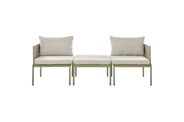 Loungegrupp Beliani Terracina Grå Green||White - Hagemøbler & utemiljø - Hagegruppe - Cafemøbler & cafesett