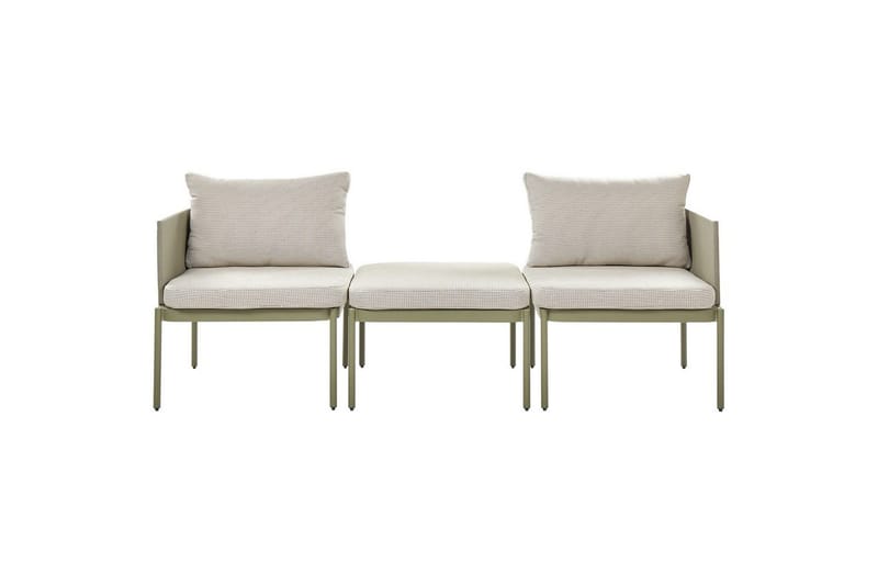 Loungegrupp Beliani Terracina Grå Green||White - Hagemøbler & utemiljø - Hagegruppe - Cafemøbler & cafesett