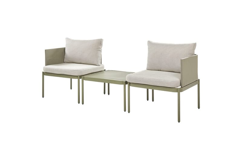 Loungegrupp Beliani Terracina Grå Green||White - Hagemøbler & utemiljø - Hagegruppe - Cafemøbler & cafesett