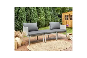 Loungegrupp Beliani Terracina Grå Grey - Hagemøbler & utemiljø - Hagegruppe - Cafemøbler & cafesett