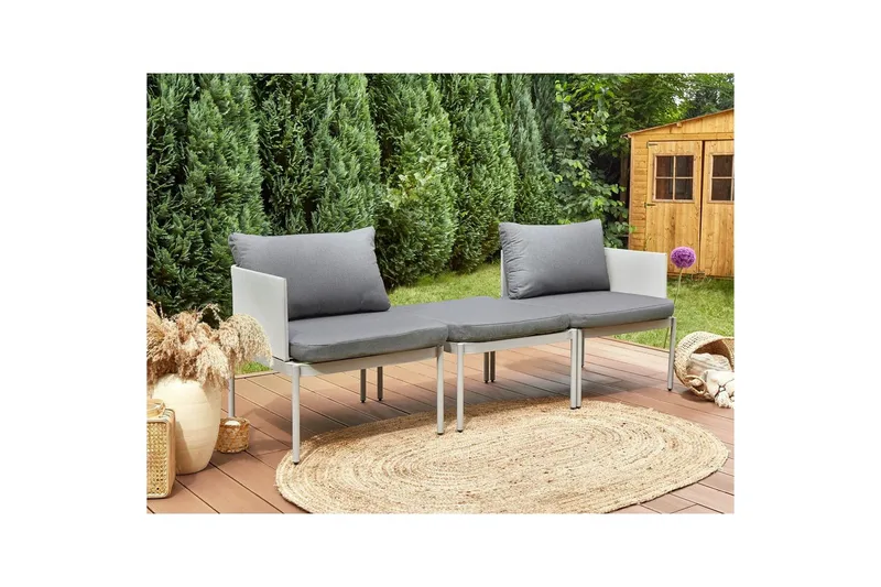 Loungegrupp Beliani Terracina Grå Grey - Hagemøbler & utemiljø - Hagegruppe - Cafemøbler & cafesett