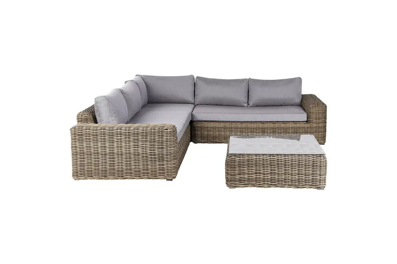 Loungegrupp Beliani Palermo Brun/grå Brown||Grey