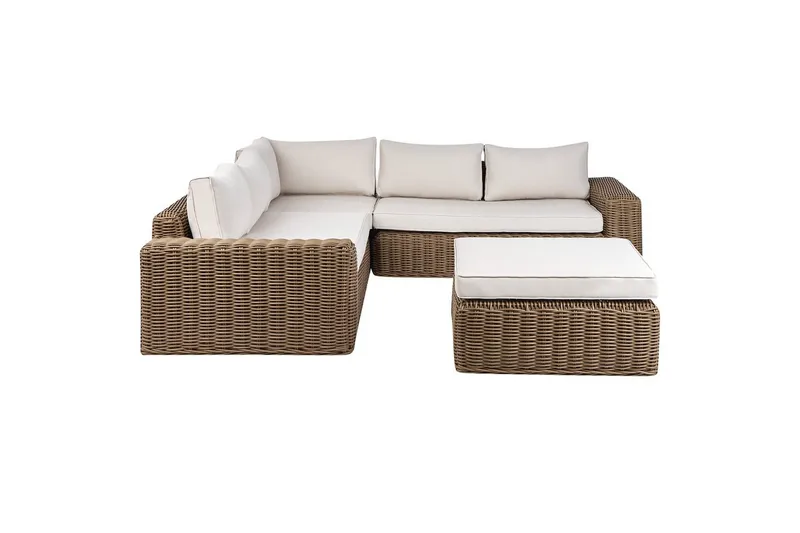 Loungegrupp Beliani Palermo Brun/grå Brown||White