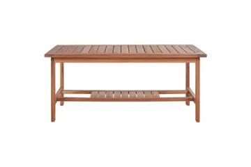 Loungegrupp med bord Beliani Altidona Light wood||White - Hagemøbler & utemiljø - Hagegruppe - Sofagruppe utendørs