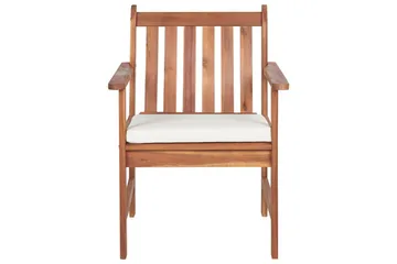 Loungegrupp med bord Beliani Altidona Light wood||White - Hagemøbler & utemiljø - Hagegruppe - Sofagruppe utendørs