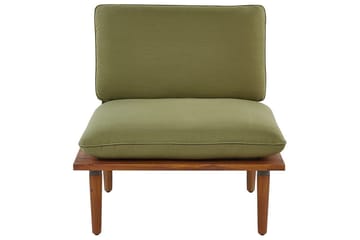 Loungegrupp med bord Beliani Frascati Grönt/ljust trä, 2-Sits Green||Light wood - Hagemøbler & utemiljø - Hagegruppe - Cafemøbler & cafesett