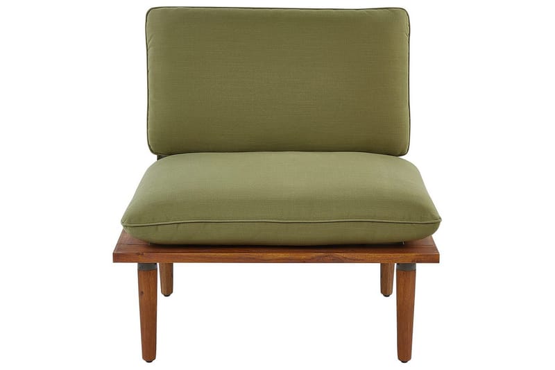 Loungegrupp med bord Beliani Frascati Grönt/ljust trä, 2-Sits Green||Light wood - Hagemøbler & utemiljø - Hagegruppe - Cafemøbler & cafesett