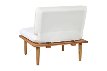Loungegrupp med bord Beliani Frascati Grönt/ljust trä, 4-Sits White||Light wood - Hagemøbler & utemiljø - Hagegruppe - Sofagruppe utendørs