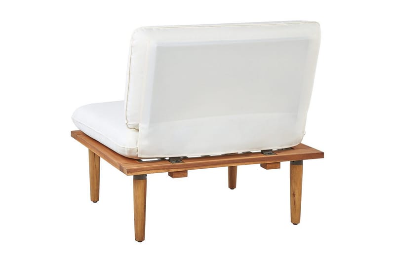 Loungegrupp med bord Beliani Frascati Grönt/ljust trä, 4-Sits White||Light wood - Hagemøbler & utemiljø - Hagegruppe - Sofagruppe utendørs