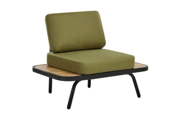 Loungegrupp med bord Beliani Minozzo Green||Black||Light wood - Hagemøbler & utemiljø - Hagegruppe - Sofagruppe utendørs