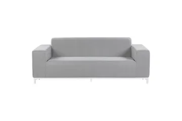 Loungegrupp med bord Beliani Rovigo Grey||White - Hagemøbler & utemiljø - Hagegruppe - Sofagruppe utendørs