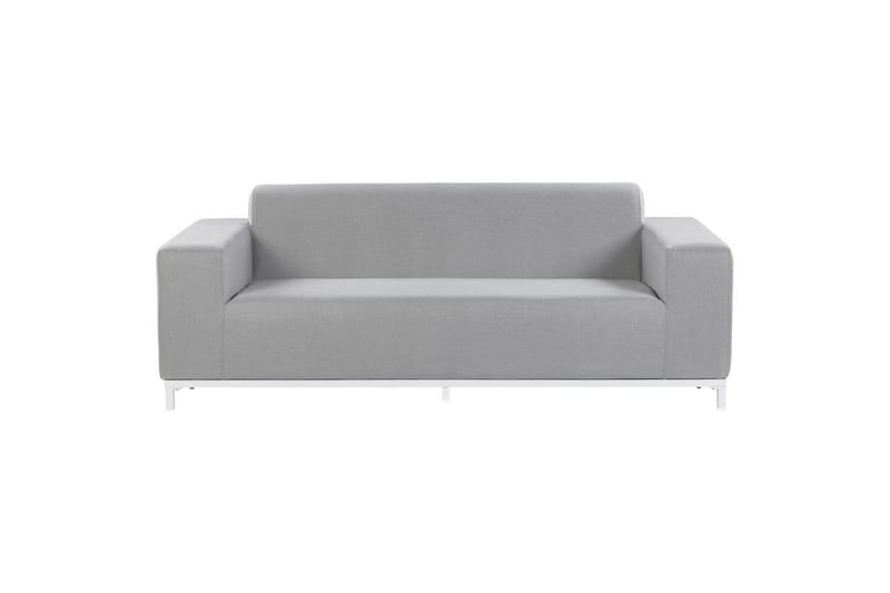 Loungegrupp med bord Beliani Rovigo Grey||White - Hagemøbler & utemiljø - Hagegruppe - Sofagruppe utendørs