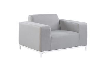 Loungegrupp med bord Beliani Rovigo Grey||White - Hagemøbler & utemiljø - Hagegruppe - Sofagruppe utendørs