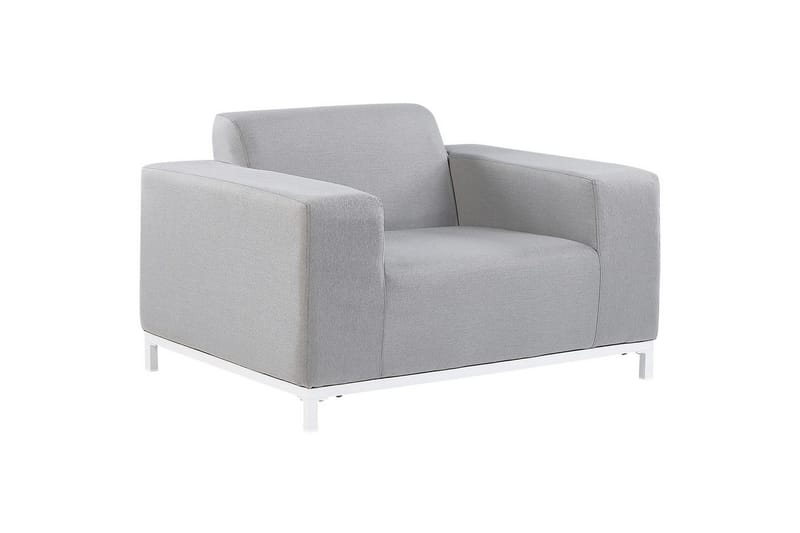 Loungegrupp med bord Beliani Rovigo Grey||White - Hagemøbler & utemiljø - Hagegruppe - Sofagruppe utendørs
