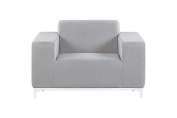 Loungegrupp med bord Beliani Rovigo Grey||White - Hagemøbler & utemiljø - Hagegruppe - Sofagruppe utendørs