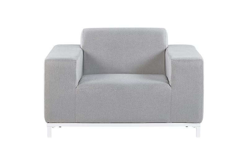 Loungegrupp med bord Beliani Rovigo Grey||White - Hagemøbler & utemiljø - Hagegruppe - Sofagruppe utendørs