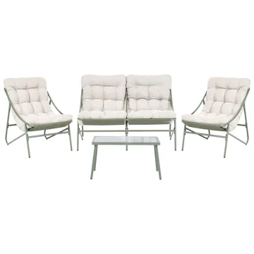 Loungegruppe 4-seters Molveno - Grønn - Hagemøbler & utemiljø - Hagegruppe - Cafemøbler & cafesett