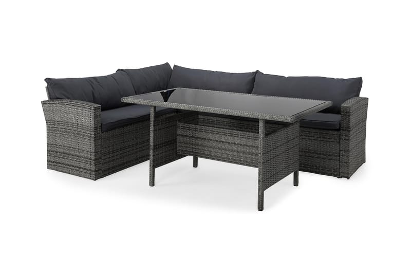 Loungegruppe James Light Venstre - Glass|Grå - Hagemøbler & utemiljø - Hagegruppe - Sofagruppe utendørs