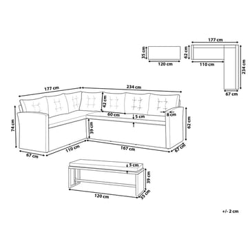 Loungesett Viterbo - Hagemøbler & utemiljø - Hagegruppe - Sofagruppe utendørs