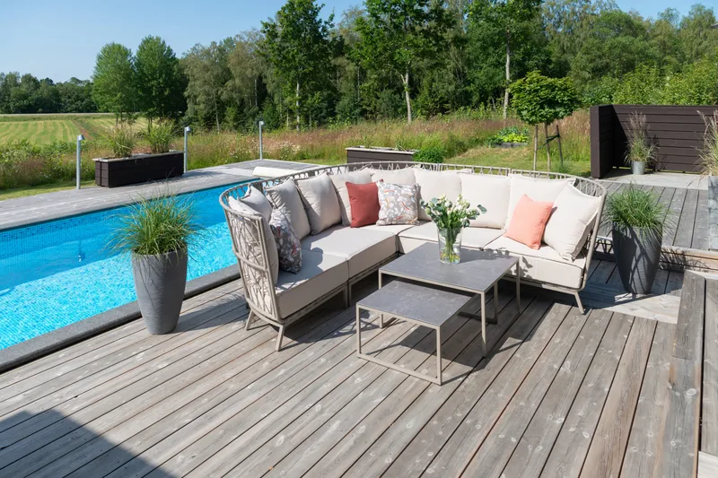 Loungesofa Hillerstorp Jet Set Hjørne - Beige - Hagemøbler & utemiljø - Loungemøbler - Loungesofaer