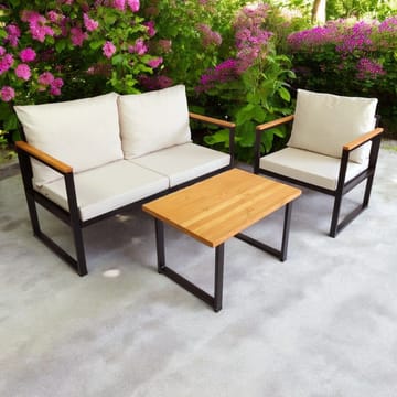Luvin 3-seters Sofagruppe Utendørs - Beige - Hagemøbler & utemiljø - Hagegruppe - Sofagruppe utendørs