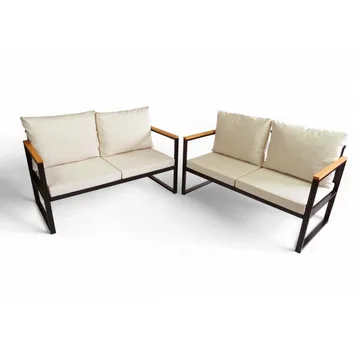 Luvin 4-seters Sofagruppe Utendørs - Beige - Hagemøbler & utemiljø - Hagegruppe - Sofagruppe utendørs