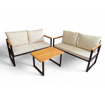 Luvin 4-seters Sofagruppe Utendørs - Beige - Hagemøbler & utemiljø - Hagegruppe - Sofagruppe utendørs