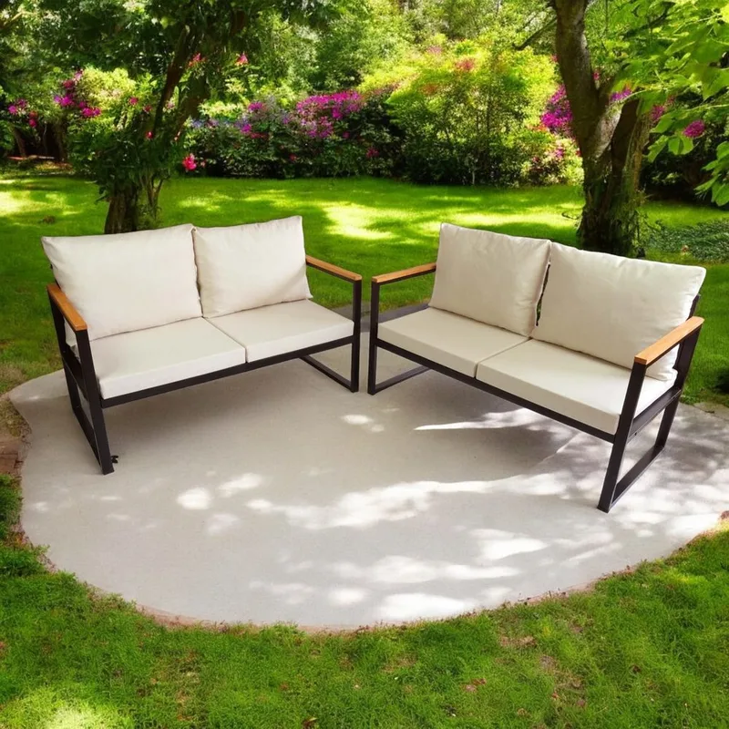 Luvin 4-seters Sofagruppe Utendørs - Beige - Hagemøbler & utemiljø - Hagegruppe - Sofagruppe utendørs