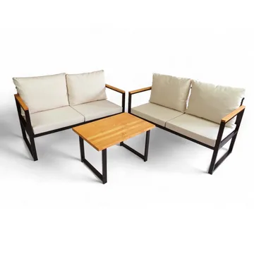 Luvin 4-seters Sofagruppe Utendørs - Beige - Hagemøbler & utemiljø - Hagegruppe - Sofagruppe utendørs