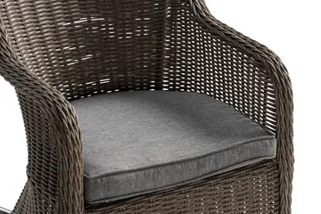 Marcus Cafésett med 2 Light Lenestoler m Pute - Grå - Hagemøbler & utemiljø - Hagegruppe - Cafemøbler & cafesett