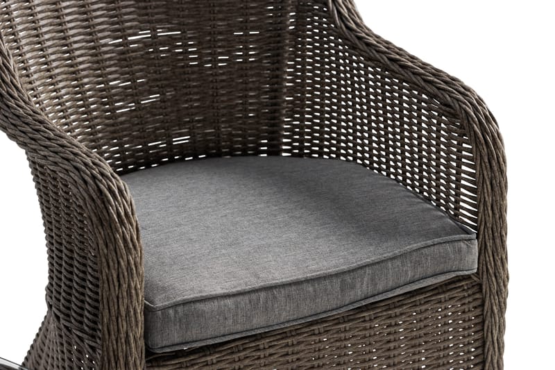 Marcus Cafésett med 2 Light Lenestoler m Pute - Grå - Hagemøbler & utemiljø - Hagegruppe - Cafemøbler & cafesett