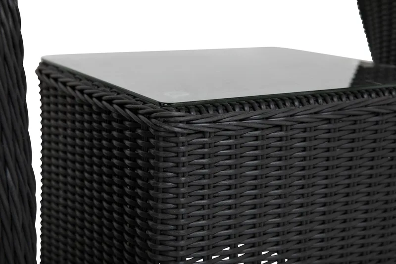 Marcus Cafésett med 2 Light Lenestoler m Pute - Svart - Hagemøbler & utemiljø - Hagegruppe - Cafemøbler & cafesett