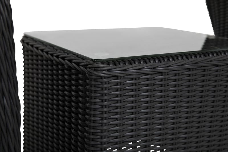 Marcus Cafésett med 2 Light Lenestoler m Pute - Svart - Hagemøbler & utemiljø - Hagegruppe - Cafemøbler & cafesett