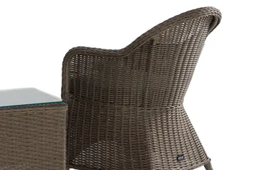 Marcus Cafésett med 2 Light Lenestoler m Pute - Grå - Hagemøbler & utemiljø - Hagegruppe - Cafemøbler & cafesett