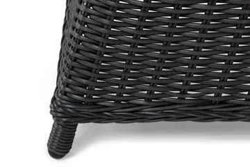 Marcus Spisegruppe 140 Rund + 4 Lenestoler m Pute - Svart - Hagemøbler & utemiljø - Hagegruppe - Spisegrupper hage