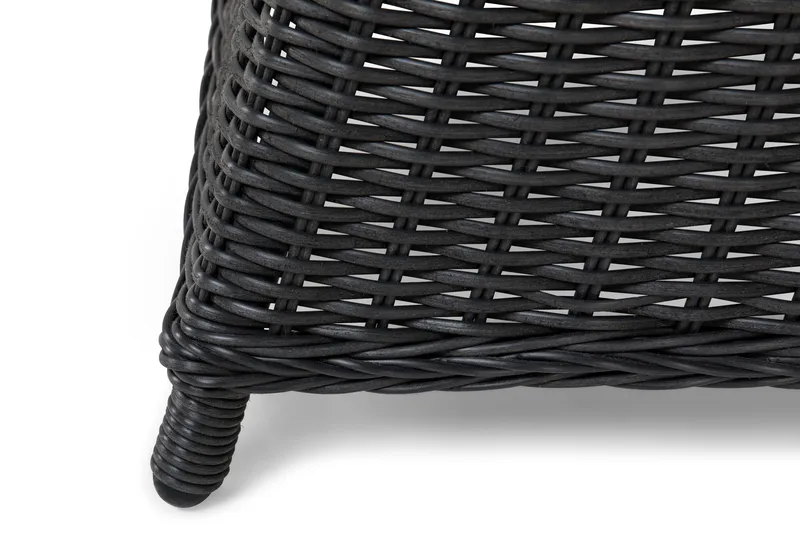 Marcus Spisegruppe 140 Rund + 4 Lenestoler m Pute - Svart - Hagemøbler & utemiljø - Hagegruppe - Spisegrupper hage