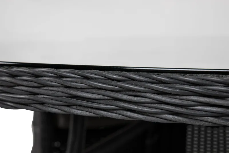 Marcus Spisegruppe 140 Rund + 4 Light Lenestoler m Pute - Svart - Hagemøbler & utemiljø - Hagegruppe - Spisegrupper hage