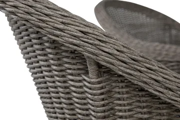 Marcus Spisegruppe 140 Rund + 4 Light Lenestoler m Pute - Grå - Hagemøbler & utemiljø - Hagegruppe - Spisegrupper hage