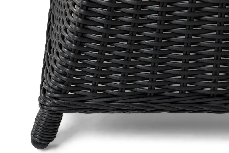 Marcus Spisegruppe 140 Rund + 6 Lenestoler m Pute - Svart - Hagemøbler & utemiljø - Hagegruppe - Spisegrupper hage