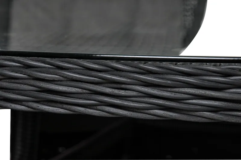 Marcus Spisegruppe 140 Rund + 6 Lenestoler m Pute - Svart - Hagemøbler & utemiljø - Hagegruppe - Spisegrupper hage