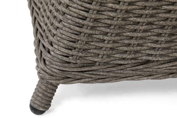 Marcus Spisegruppe 140 Rund + 6 Light Lenestoler m Pute - Grå - Hagemøbler & utemiljø - Hagegruppe - Spisegrupper hage