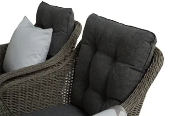 Marcus Spisegruppe 200 + 4 Lenestoler m Pute - Grå - Hagemøbler & utemiljø - Hagegruppe - Spisegrupper hage