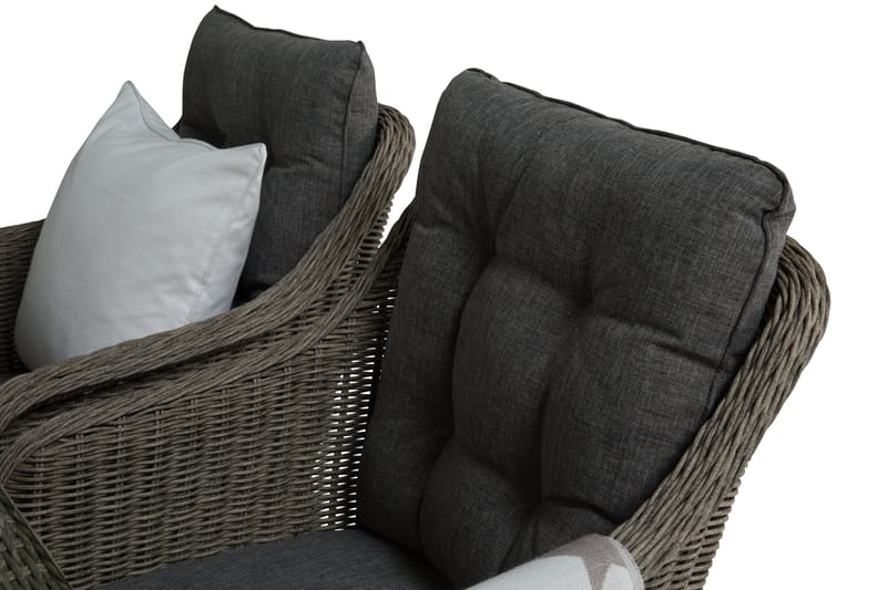 Marcus Spisegruppe 200 + 4 Lenestoler m Pute - Grå - Hagemøbler & utemiljø - Hagegruppe - Spisegrupper hage