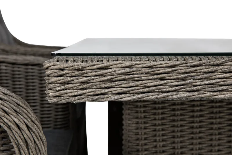 Marcus Spisegruppe 200 + 4 Lenestoler m Pute - Grå - Hagemøbler & utemiljø - Hagegruppe - Spisegrupper hage