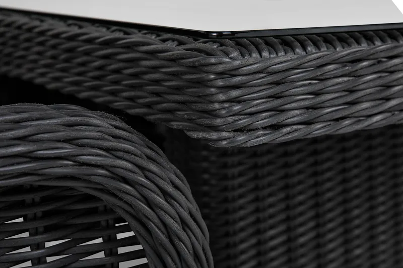 Marcus Spisegruppe 200 + 6 Lenestoler m Pute - Svart - Hagemøbler & utemiljø - Hagegruppe - Spisegrupper hage