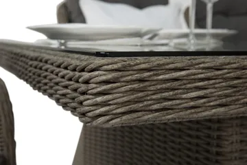 Marcus Spisegruppe 200 + 6 Lenetoler m Pute - Grå - Hagemøbler & utemiljø - Hagegruppe - Spisegrupper hage