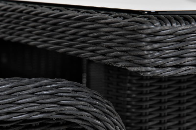 Marcus Spisegruppe 200 + 6 Light Lenestoler m Pute - Svart - Hagemøbler & utemiljø - Hagegruppe - Spisegrupper hage